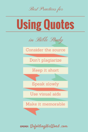 Use quotes wisely