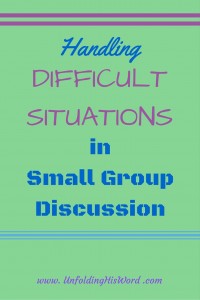 Pinterest graphic Handling difficult situations in small group discussion