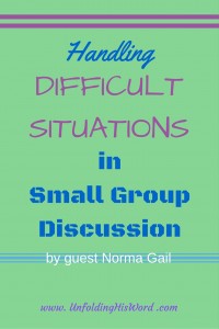 Handling difficult situations in group discussion by Norma Gail